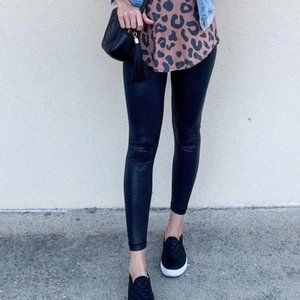 Sexy Black High-Rise Liquid Leggings
